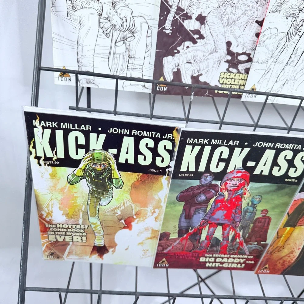 Kick-Ass 1-3 3rd prints 4-8 lot Mark Millar John Romita Jr Icon Marvel Variant